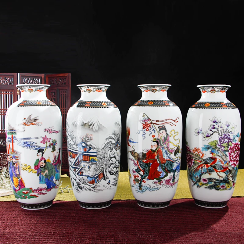 

Classic Chinese Antique Ceramic Flower Vase Home Office Decor Porcelain Vase For New Year Gift