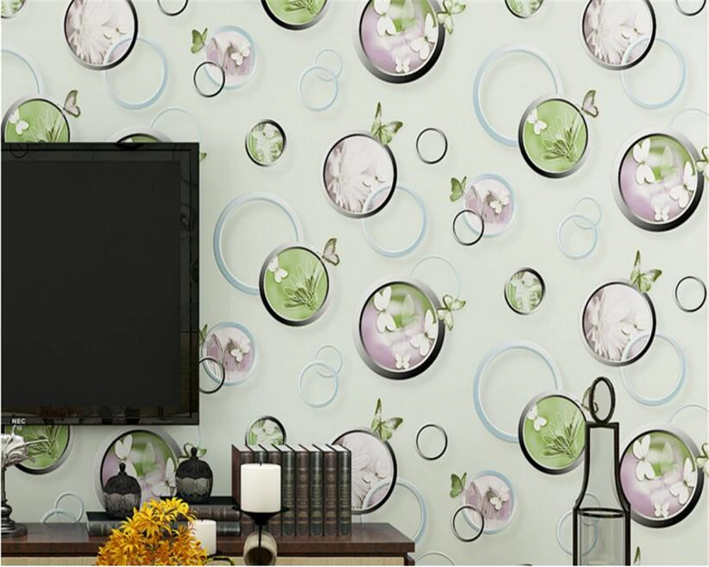 Модные Современные нетканые обои для гостиной спальни дивана 3d обои|3d wallpaper|non woven
