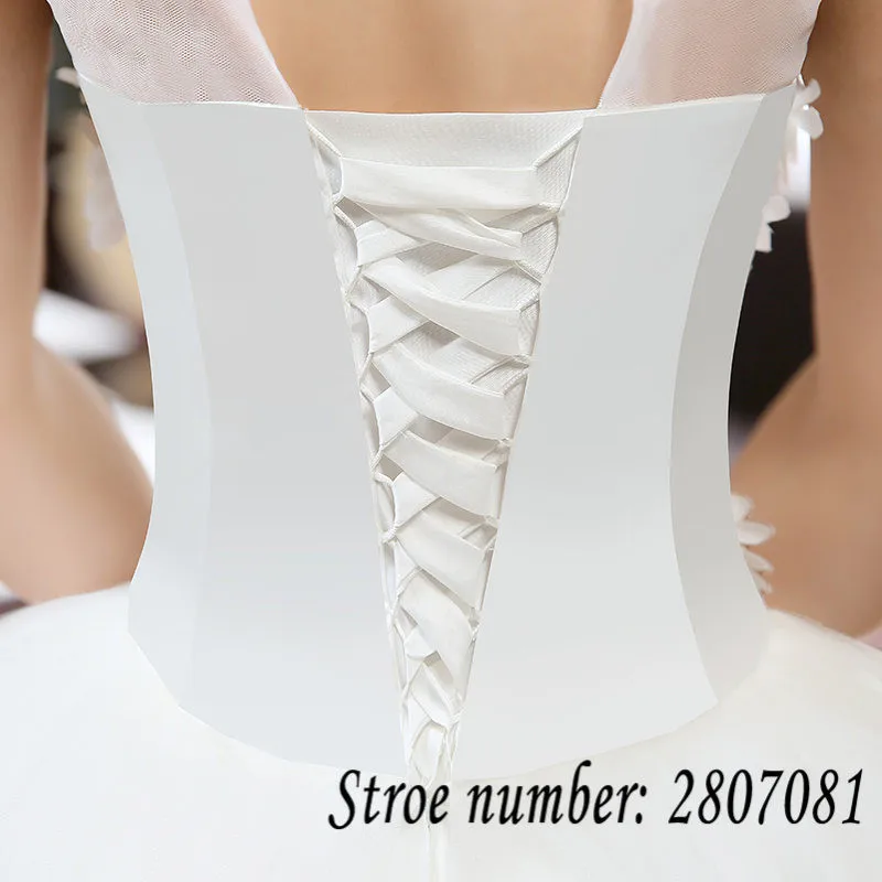 Vestidos De Novia настоящая фотография Дешевые Свадебные платья с круглым вырезом размера плюс белые кружевные свадебные платья с коротким рукавом HS215