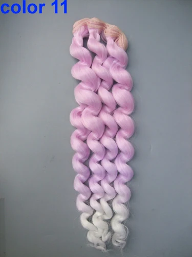 25 см Φ для 1/3 1/4 1/6 BJD diy русские волнистые кукольные парики ручной работы с