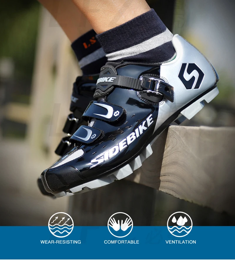 Sidebike MTB обувь для велоспорта Спортивная профессиональная обувь для велоспорта и наборы педалей, включая MTB педали