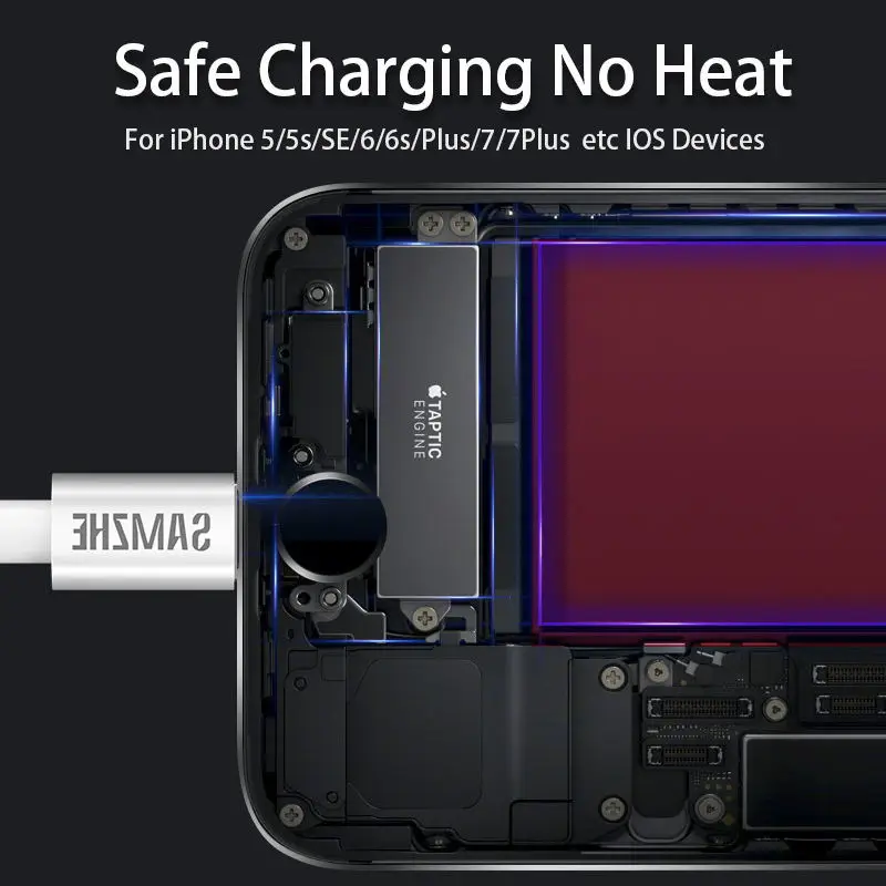 SAMZHE телефонный кабель 8 Pin USB кабель для зарядного устройства USB-C кабель для передачи данных для iPhone 5/5S/6/6 S/Plus/7/7 Plus/8 Plus/iPhone
