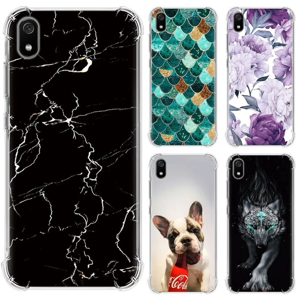 Phone case For Xiaomi Redmi 7A 5.45-inch Redmi7A Cute Cartoon Unicorn Marble High Quality Painted TPU Silicone Cove |