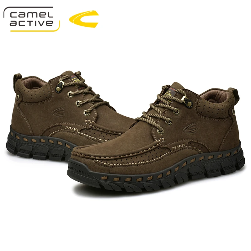Camel Active мужские спортивные теплые брендовые кожаные водонепроницаемые удобные тактические походные ботинки для альпинизма