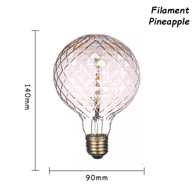 Pineapple 6 шт./партия edison светильник лампочка E27/E14 старинные лампы 110 V/220 В ампулы для дома/мебель для спальни/мебель для гостиной Декор 40 Вт/60 Вт можно использовать энергосберегающую лампу или светодиодную лампочку - Цвет: Pineapple