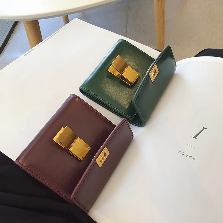 Женская сумка из натуральной воловьей кожи с пряжкой кошелек отделением для карт