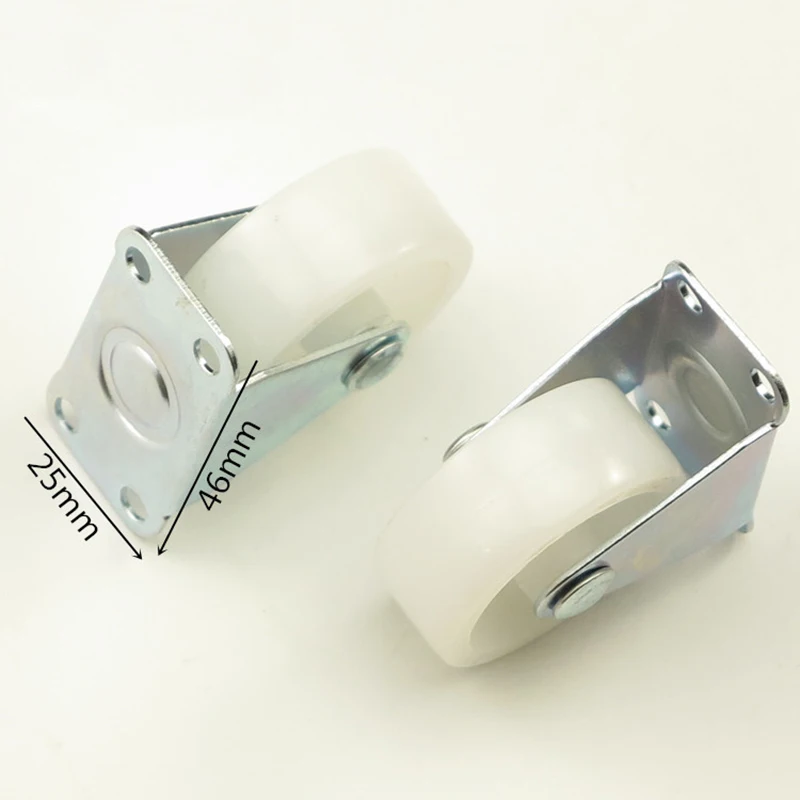 4PCS White 1.5'' Nylon Rigid Casters Furniture Wheelchair Sofa Wheels Small Counter Oriented Caster For Hardware Equipments |
