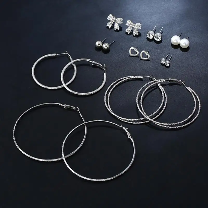 Оптовая продажа Для женщин мода Сплав Имитация жемчуга хрустальное сердце Стад