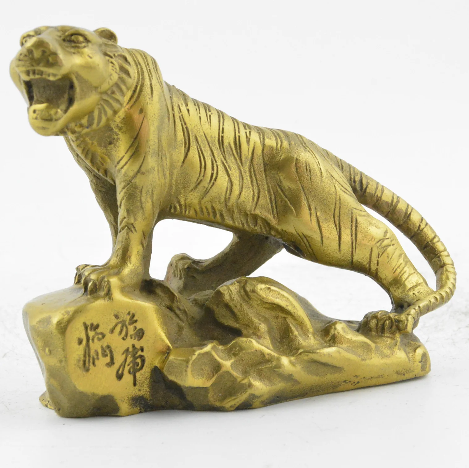 Чистая медь Shangshan Тигр и тигр Зодиак ручная работа домашнее украшение фэн-шуй украшение для стола