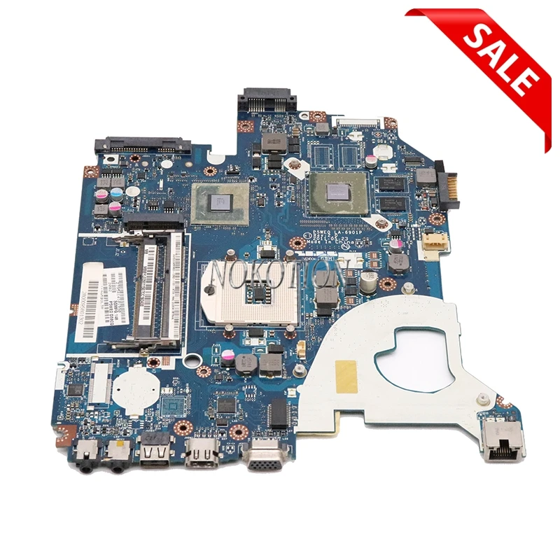 NOKOTION P5WE0 LA-6901P MBRFF02002 MB. RFF02.002 основная плата для acer aspire 5750 5755G NV57H Материнская плата ноутбука HM65 GT520M 1 Гб