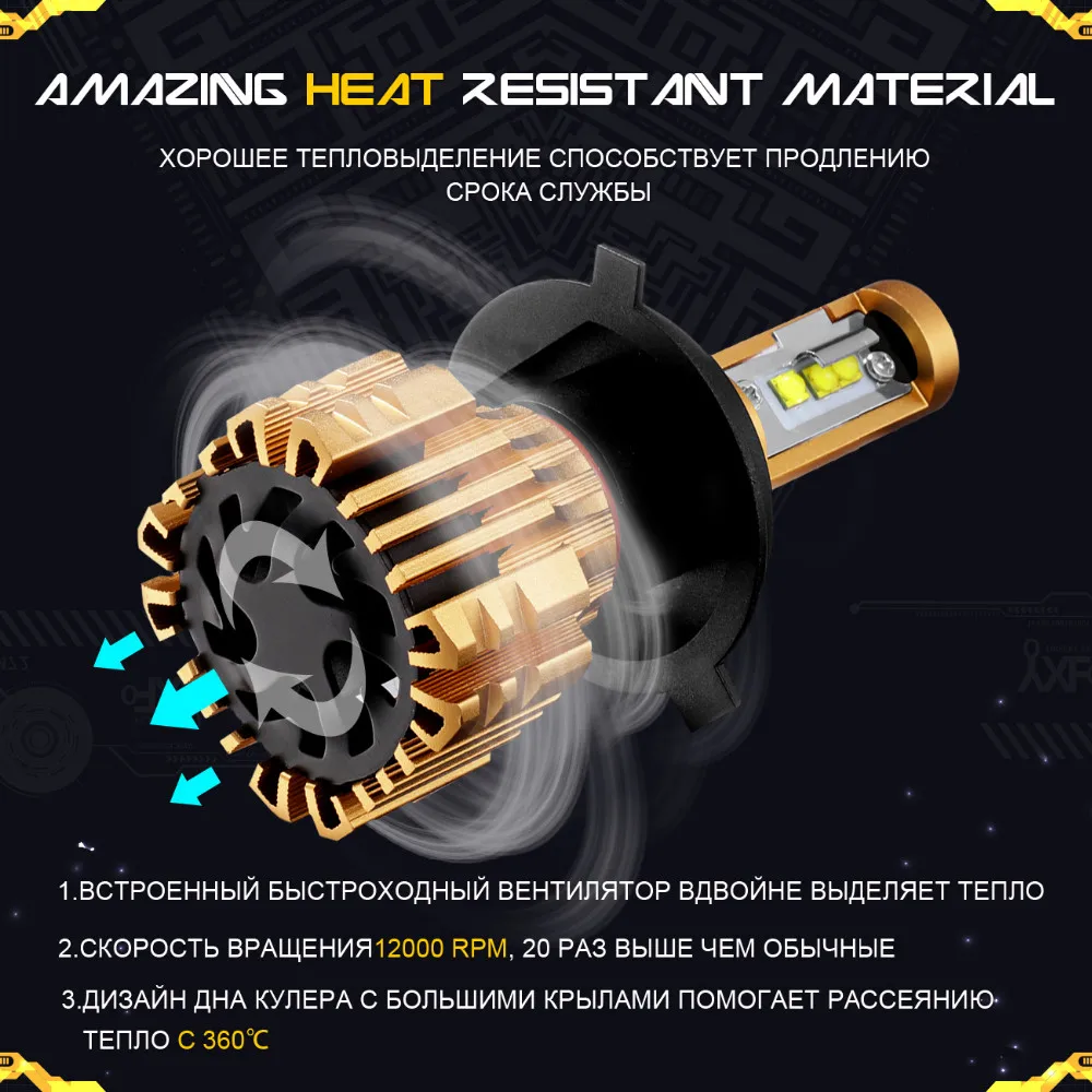 Oslamp H4 H7 H11 9005 9006 H13 H1 SMD кри чипсы 70 Вт автомобиля светодиодные лампы фар 7000LM 6500 К 12 В 24 В светодиодные фары авто фары