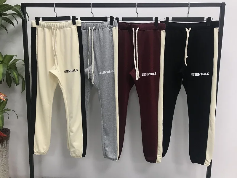 QoolXCWear Kanye West trousers Justin Bieber Sweatpants Side Stripe Jogger Pants Elastic Waist hip hop Pants Streetwear