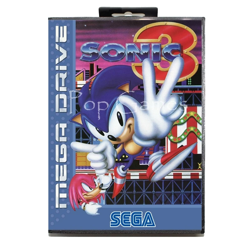 Sonic 3 с коробкой для 16 битной игровой карты Sega MD Mega Drive видеоконсоли Genesis|Картриджи|