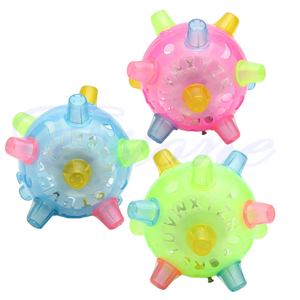 

LED Jumping Joggle Sound Sensitive Vibrating Powered Ball Game Kids Flashing Ball Toy