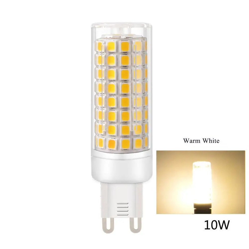 G9 Warm White Мини затемнения керамические светодиоды лампы G9 E11 E12 E14 BA15D E17 10 Вт AC 110 В США стандартная лампочка заменить галогенные для люстры - Испускаемый цвет: G9 Warm White