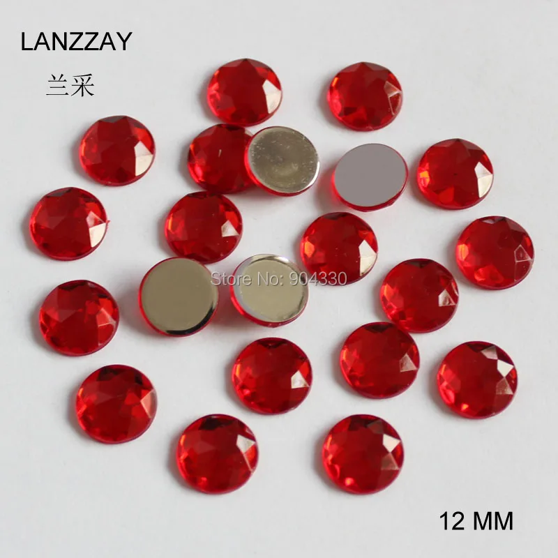 LANZZAY 200 шт. смешивания цветов 12 мм круглый горный хрусталь треугольные граненые