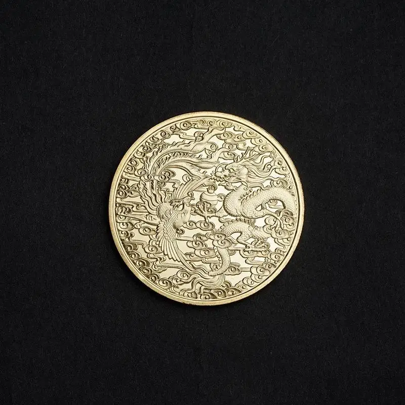 Fengshui китайские монеты Дракон и Феникс Коллекционная счастливая монета памятная