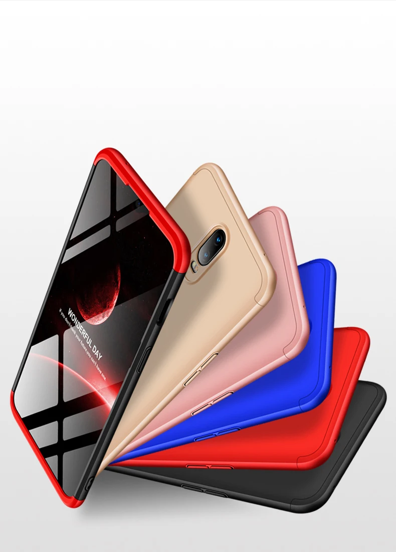 Olhveitra аксессуары Oneplus 6T чехол для 6 3 в 1 защитный Жесткий ПК 360 Полный корпус
