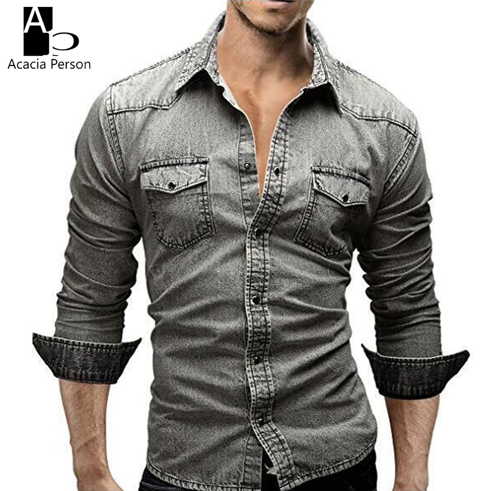 Новый Для мужчин рубашка брендовая мужская с длинными рукавами Повседневное