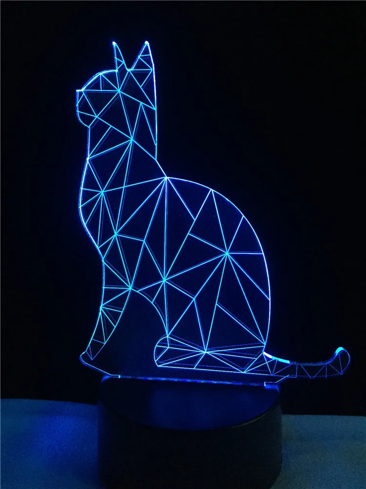 GAOPIN Новинка Kawaii Cat Shaped 3D лампа светильник ing RGB светодиодный USB Настроение Ночной