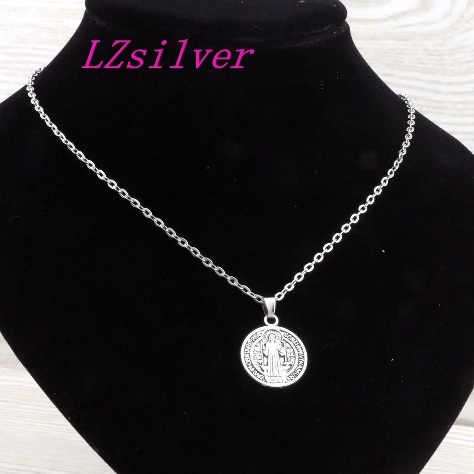 Цепочка с изображением Святого Бенедикта нурсии от зла 20 дюймов 21x30 5 мм 30 шт.|st