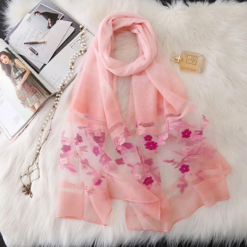 Новинка 2019 года модные женские весенние шали с цветочным узором Ажурные