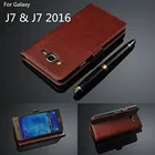 Чехол с держателем для карт для Samsung Galaxy J7 J5 J3 2016 2017 2015, кожаный чехол для телефона, кошелек, флип-чехол для Smasung J4 J6 Plus