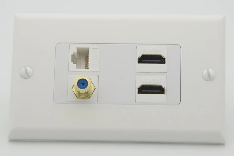 Двойной HDMI F head RJ45 настенная пластина с разъемом Мама мама|rj45 wall plate|wall platerj45 |