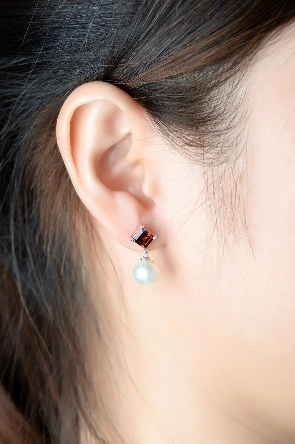 Женские серьги подвески из серебра 925 пробы с натуральным перфорированным