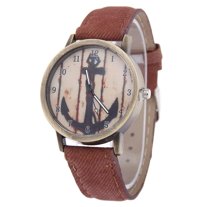 2018 Горячие винтажные часы с матросским принтом якорь женские очаровательные
