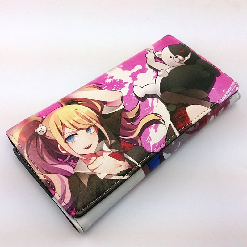 2 Danganronpa аниме Красочный Длинный кошелек Monokuma держатель для карт кошелек с кнопкой - Цвет: 2