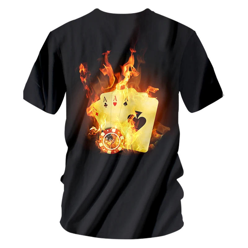 OGKB Мужская популярная новая свободная футболка с О-образным вырезом и принтом в