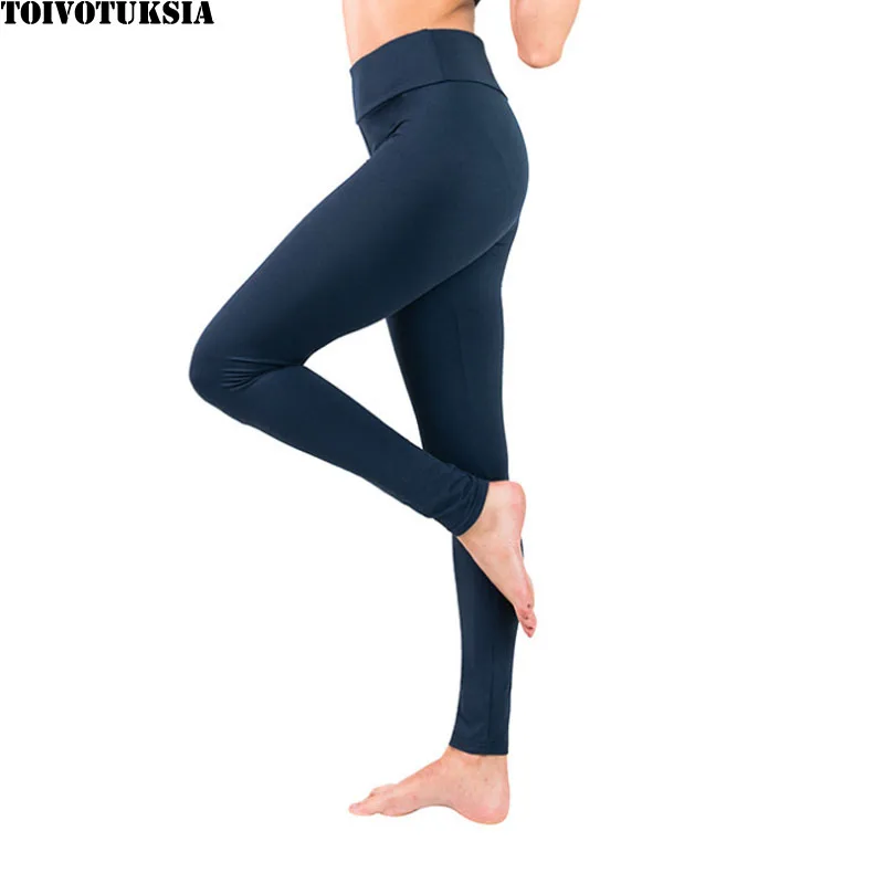 

TOIVOTUKSIA Buttery Soft Large size Fitness Women Pants Solid Colour Slim High elastic Waist Stretch Pants Female