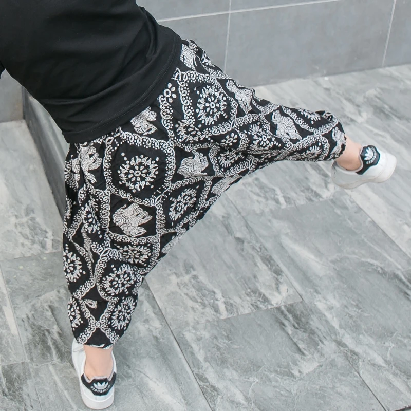 Летние штаны для мальчиков и девочек От 1 до 5 лет летние тонкие штаны-фонарики с