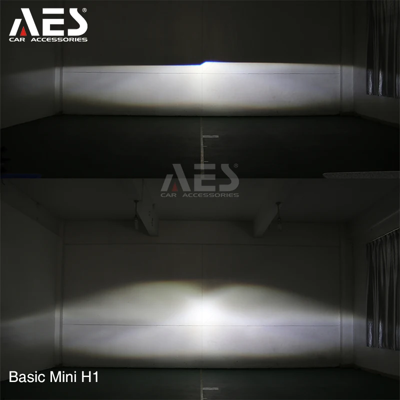 AES 2,5 дюймов базовые Мини H1 HID Биксеноновые линзы проектора с мини гатлинг пистолет хромированные кожухи для H1 лампы автомобильная фара Модифицированная