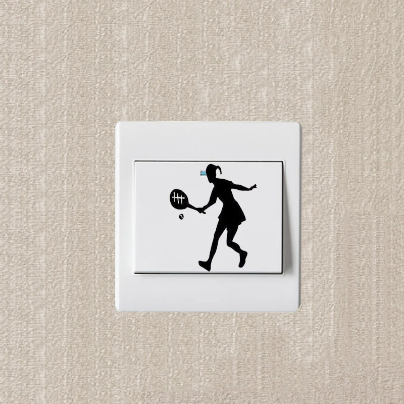 Женская ТЕННИСНАЯ СПОРТИВНАЯ модная виниловая наклейка 5WS0924|sticker name|decals bicycledecals for