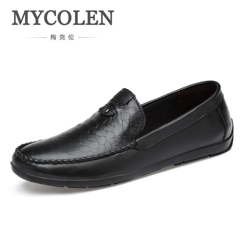 MYCOLEN New 2018 Soft Leather Shoes Men's Fashion Casual Male Brand Vintage Style Non-Slip Footwear Schoenen Heren | Обувь