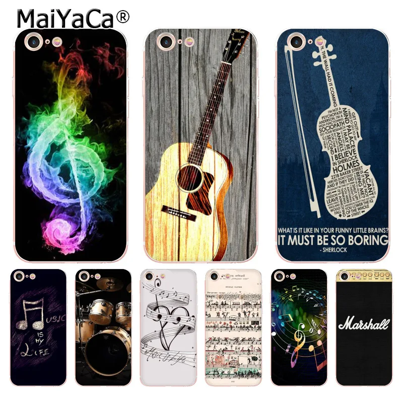 Чехол для телефона MaiYaCa Music lover подарок классные барабаны гитара музыка Note iPhone 8 7 6