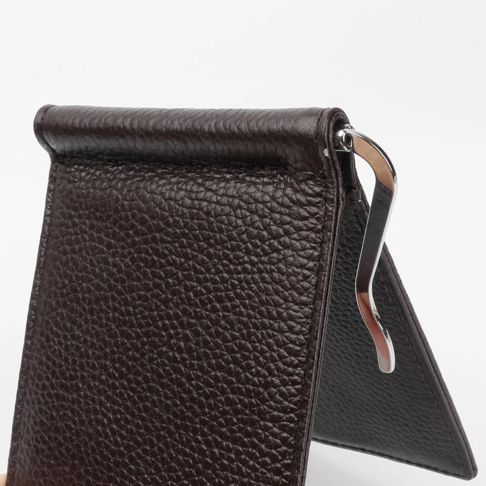 

UMODIER Wholesale Brand Women Money Clip Wallet Men Genuine Leather Thin Bifold Purse Credit Card Case Cash Clips RFID