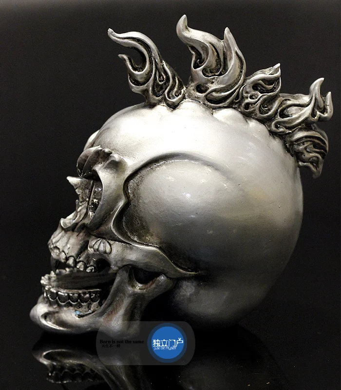 Панк Рок декоративный череп тату бар локомотив украшения на Хэллоуин Смола