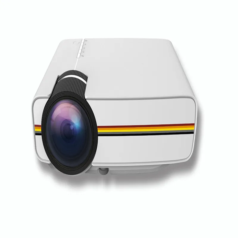 PC Твердый чехол для переноски мини-проектор мобильного телефона YG-400 1000 люмен 800*480 Поддержка 1080P USB HDMI мини светодиодный проектор светодиодный Apr25