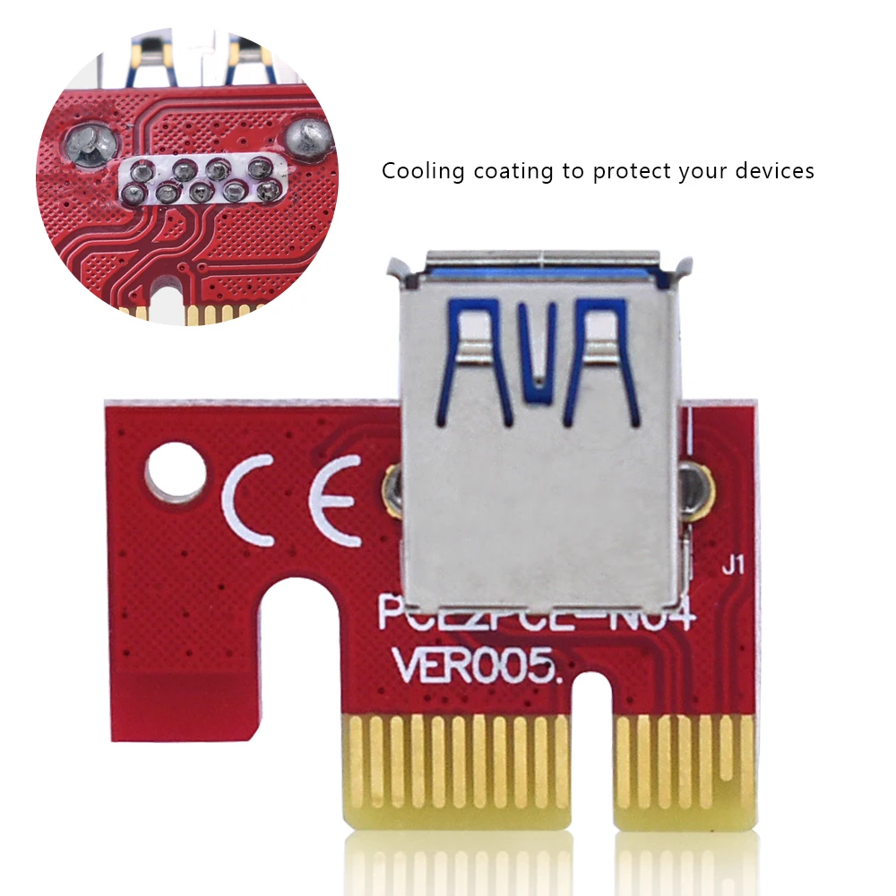 TISHRIC 2018 Горячая переходная карта VER007S PCI E Express 1x к 16x расширитель адаптер 15Pin SATA USB 3 0