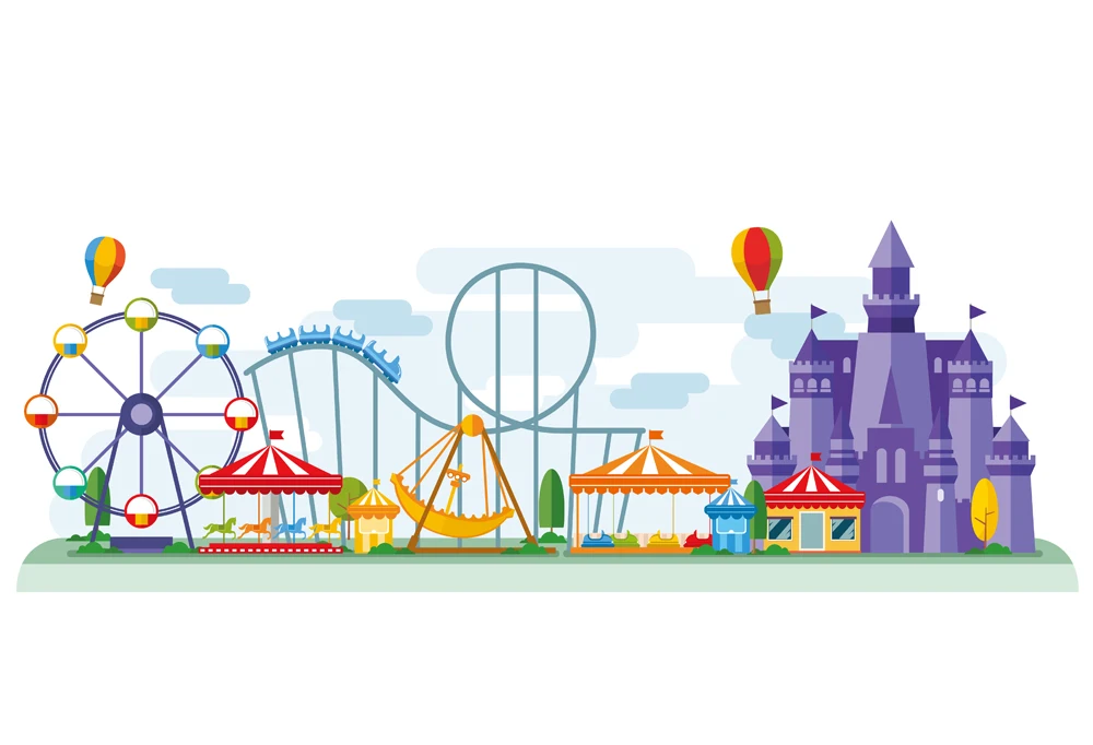 Circus Playground Photography Backdrops Photo Background XT-6705