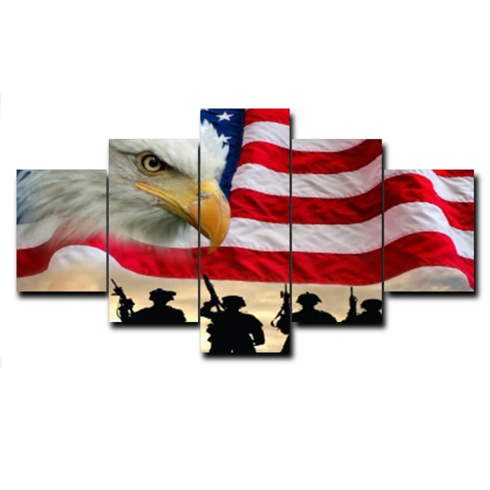 Абстрактный Винтаж американская армия Орел плакат живопись и каллиграфия