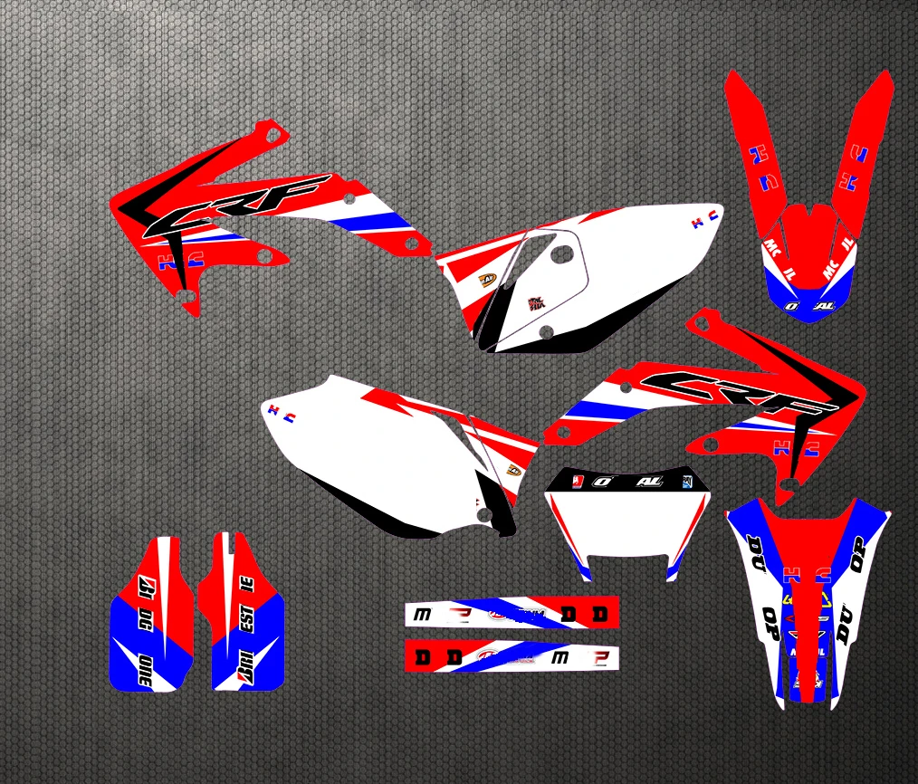 05 12 CRF450X Бесплатная заказанные акрилатовые Графика наклейки комплект наклейка