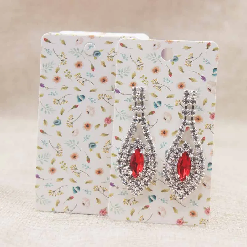 card same as pic 50 шт./лот бумажные ювелирные изделия падение упаковка для серег карты мульти цветок дизайнерские серьги пакет карты белый/Крафт DIy спасибо серьги карта - Цвет: card same as pic