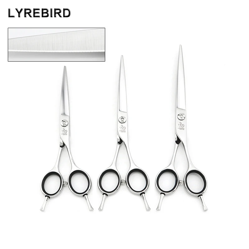 

Professional Sawing Hair Shears Serrated blade 6 6.5 7 INCH Barber hair scissors Lyrebird HIGH CLASS 10PCS/LOT NEW