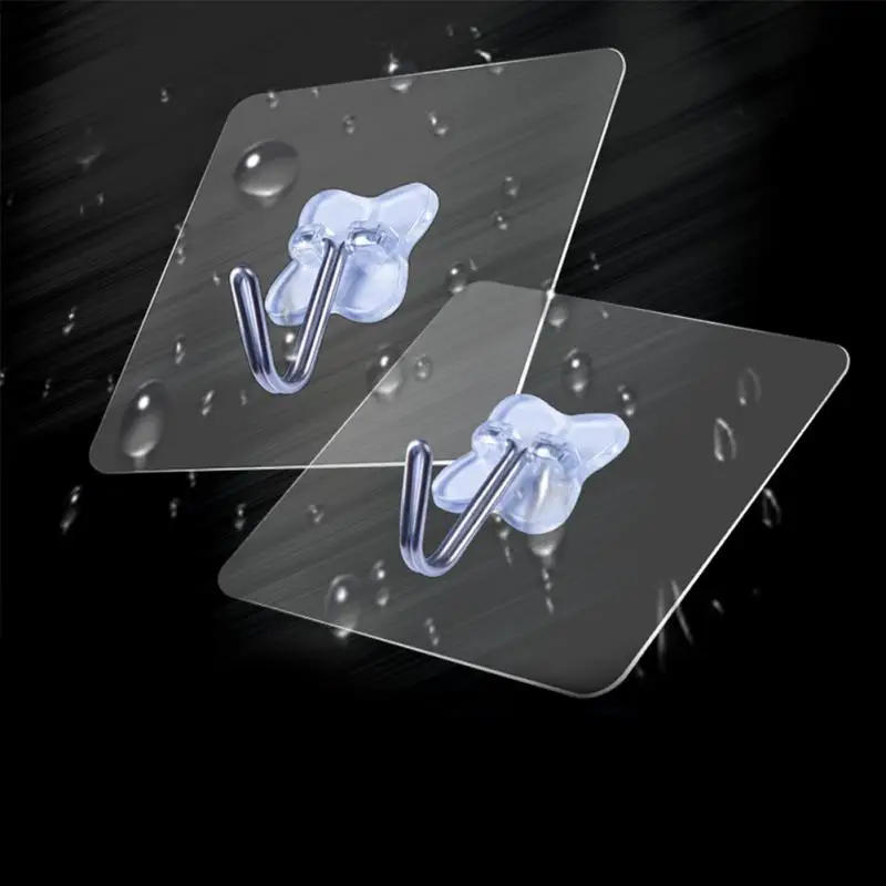 Прозрачные крючки 2 шт./лот съемный настенный крючок с сильной пастой для