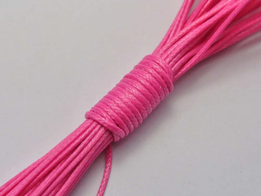 Плетеная нить из вощеного шнура яркого розового корейского цвета 100 ярдов 1 мм для