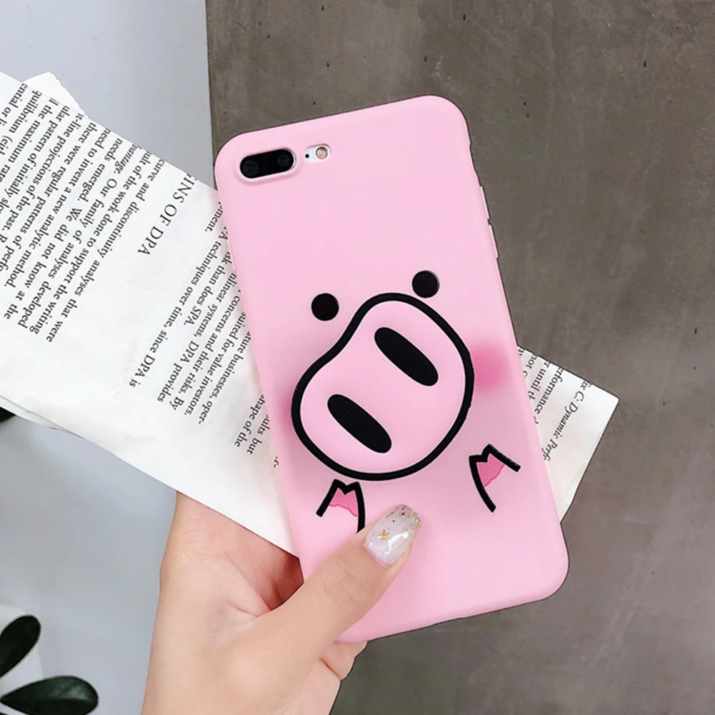 Силиконовый чехол для iPhone 8 7 6s plus 5S X XR XS MAX мягкий из ТПУ с 3D забавным носом |